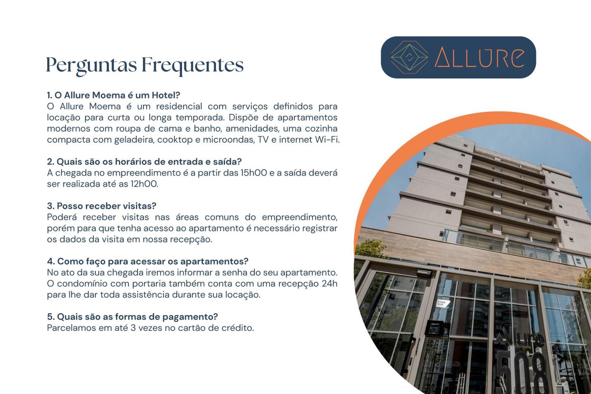 Apartamentos Studio Allure Moema - Com Cafe Da Manha Opcional, Recepcao E Valet 24 Horas São Paulo Exterior foto